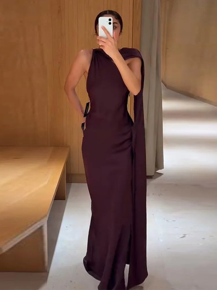 Sexy Strapless Ribbon Long Dresses Women Fashion Solid Sleeveless High Waist Slim Maxi Robes Female Chic Evening Party Dress - Kimlud