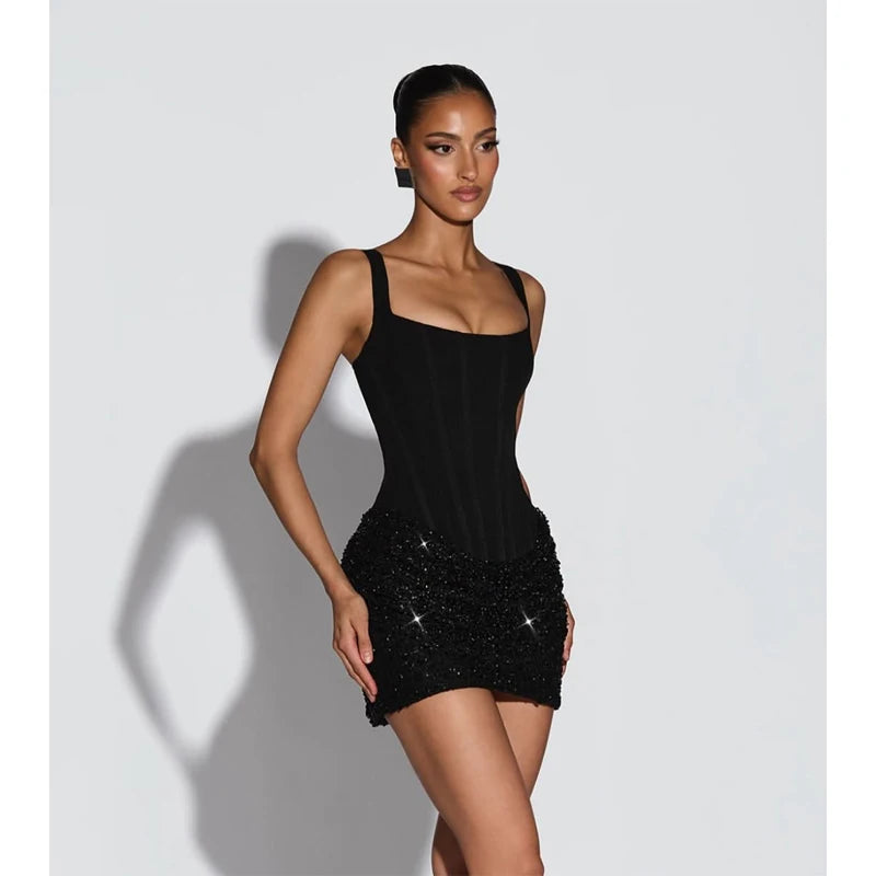 Sexy Luxury Pleated Sling Long Dress Women Elegant Solid Sleeveless Slim Fit Maxi Dresses 2026 Shinny Daily Lady Vestidos New