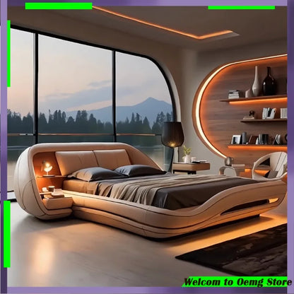 Stylish Designer Bed Frame High European Luxury Comfort Ideal Elegant Weddings Camas De Dormitorio Camas De Casal Decoration