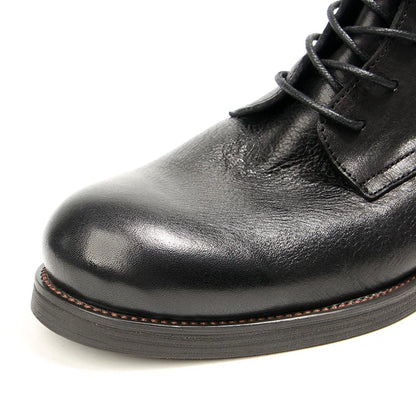 Cowhide Men's Boots Genuine Leather Shoes Men Side Zipper Men Ankle Boots Handmade Retro Leather Boots Luxury Men's Formal Shoes