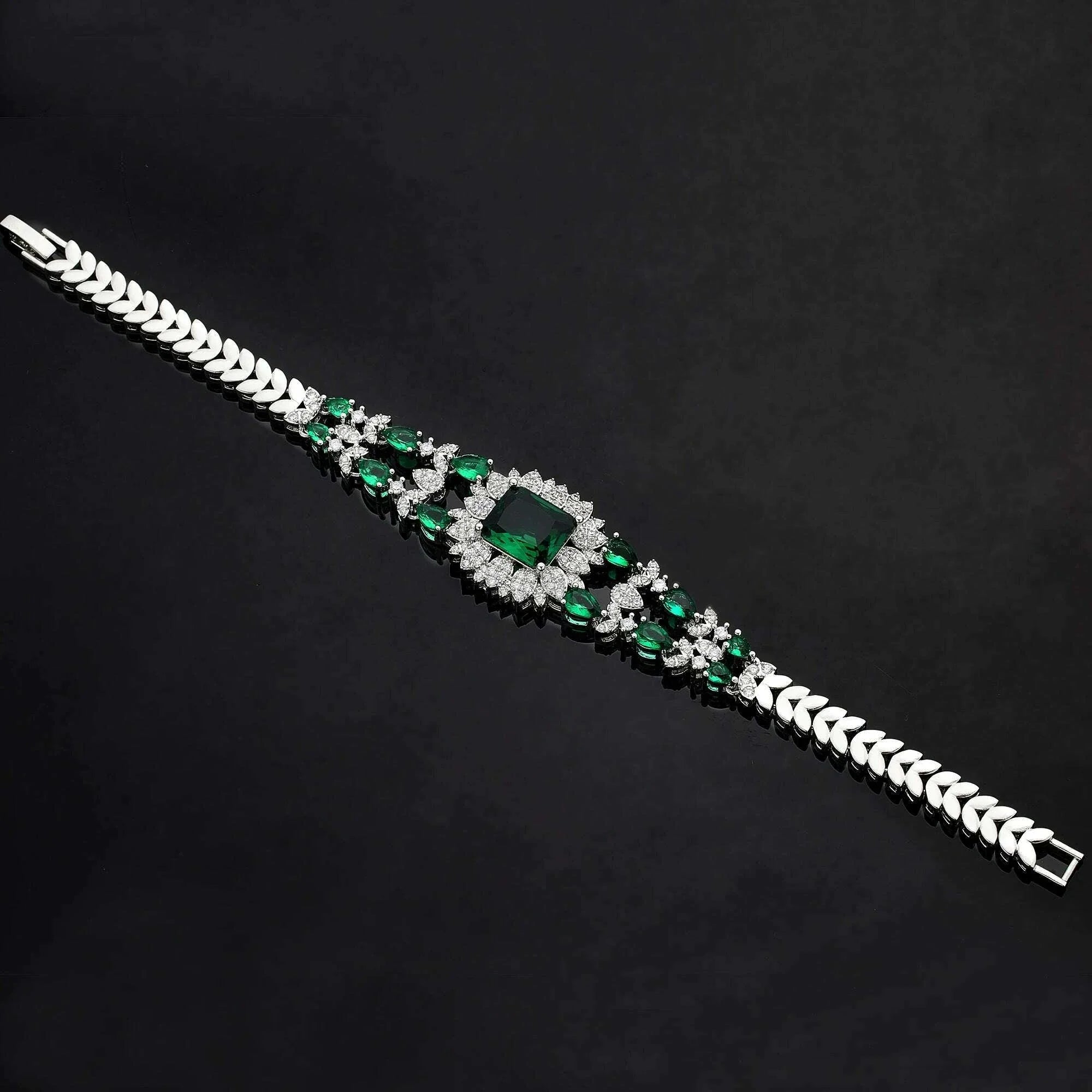 2024 Bridal Zirconia Full Jewelry Sets For Women Party 4pcs Luxury Dubai Nigeria CZ Crystal Wedding Necklace Sets