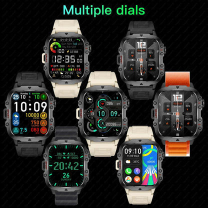 Xiaomi New Rugged Military Black Smart Watch Men For Android Ios 3ATM Waterproof Sport Fitness Ai Voice Smartwatch Outdoor