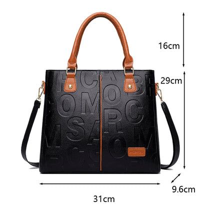 PU Leather Casual Crossbody Bags for Women Ladies Luxury Designer Tote Handbag Female Large Capacity Travel Shoulder Bag Sac