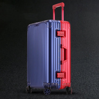 100% Aluminum Suitcase Cabin 20/26/30 inch TSA Customs Lock Aluminum Carry on Luggage Metal Hard Trolley Case Travel Suitcases