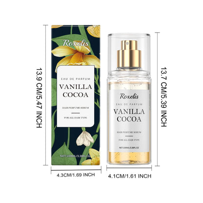 Vanilla Hair Perfume Serum Spray Long Lasting Fresh Fragrance Castor Oil Hair Care Essence For Dry Split Damaged Hair Smoothing