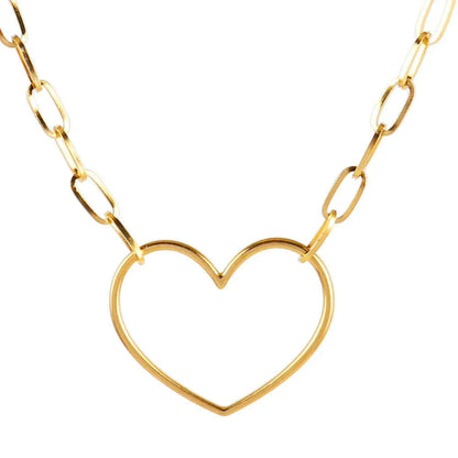 316L Stainless Steel Necklace For Women Choker Necklace Heart Clavicle Chain Necklaces Charm Heart Pendant Necklace Jewelry Gift