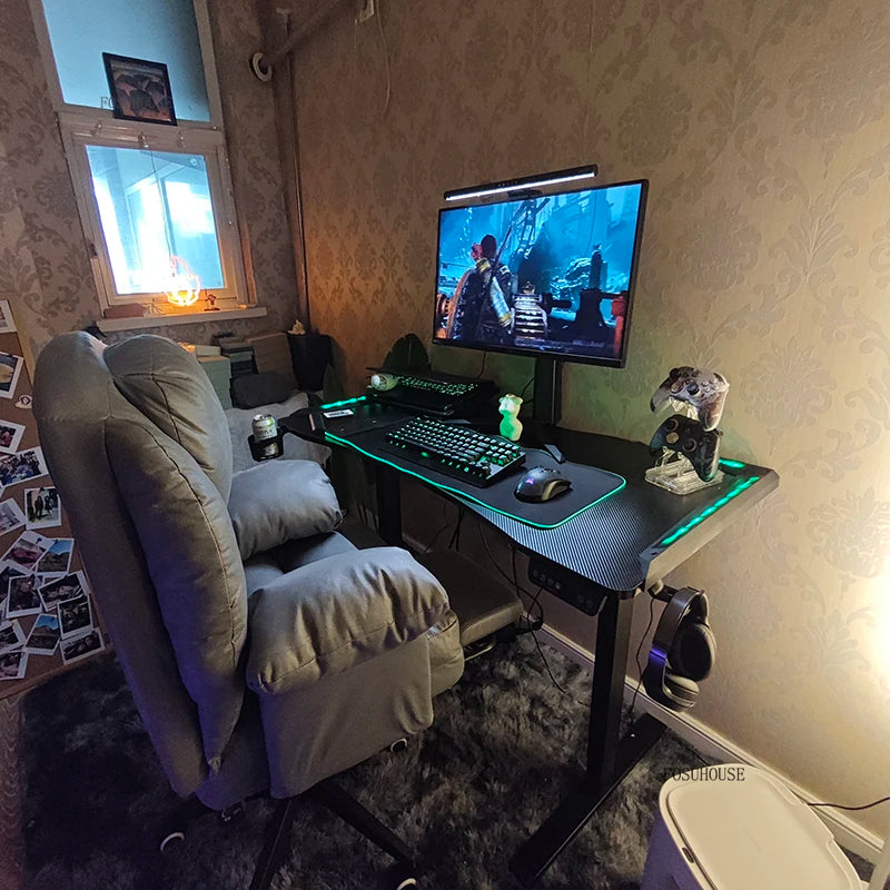 Electric Lifting Computer Desks for Bedroom E-sports Gaming Desk Minimalist Lifting Computer Table Household Student Study Desk