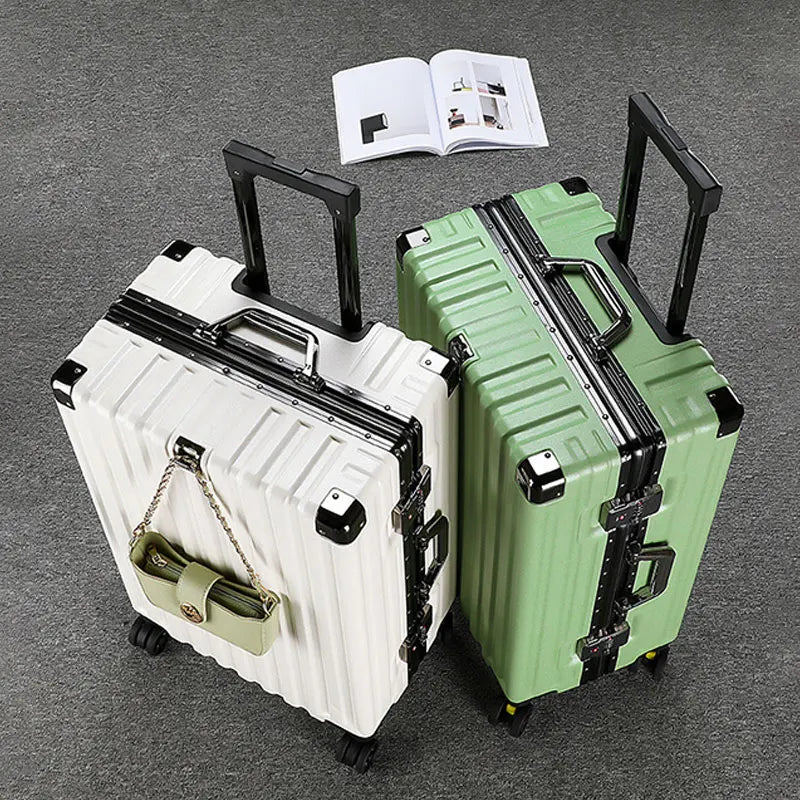 Large Capacity Suitcase Universal Wheel Travel Bag Lightweight Carry-on Boarding Trolley Luggage Aluminum Frame 20/30 inch