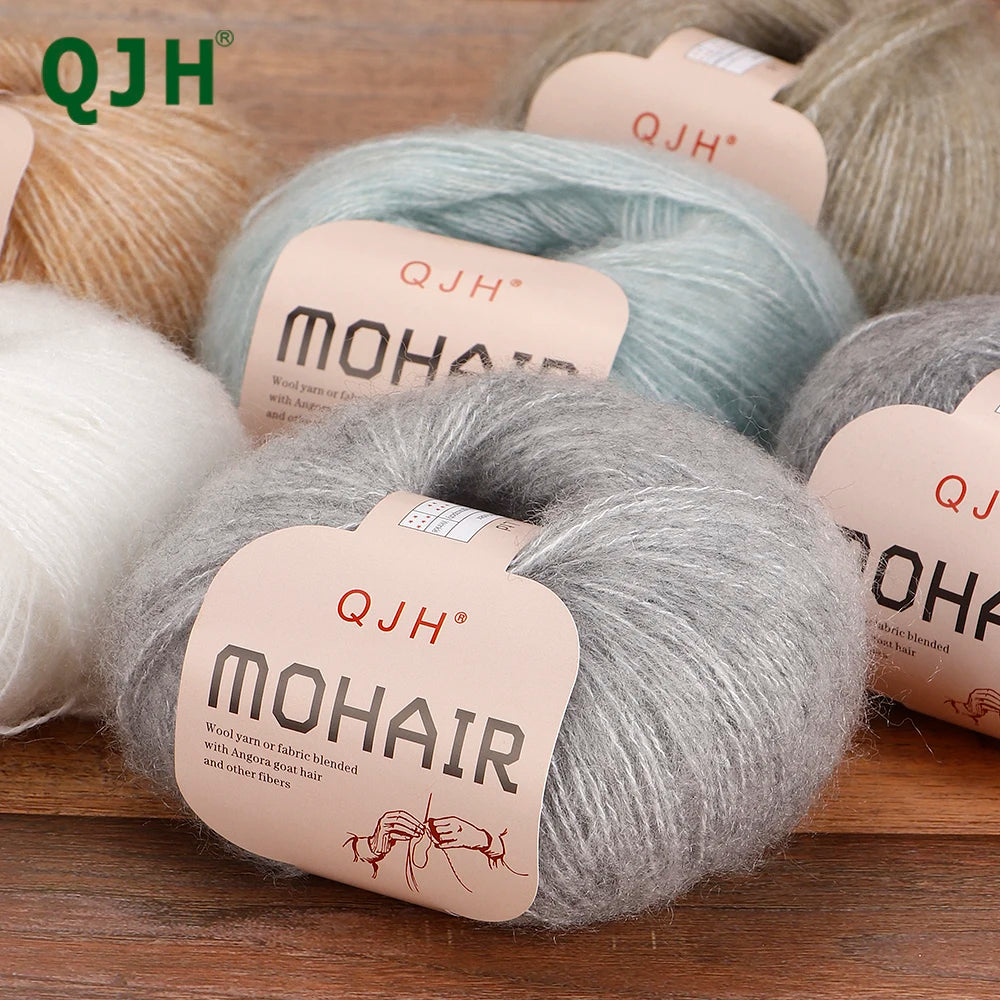 4PCS Multi Color Luxury Mohair Yarn for DIY Knitting & Crochet - Weave Scarves, Shawls,Sweaters,Hats,Shoes...