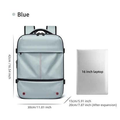 Travel Women Backpack 16 inch vacuum compression Laptop Backpack USB charging school Backpack Extended Hiking Business backpack