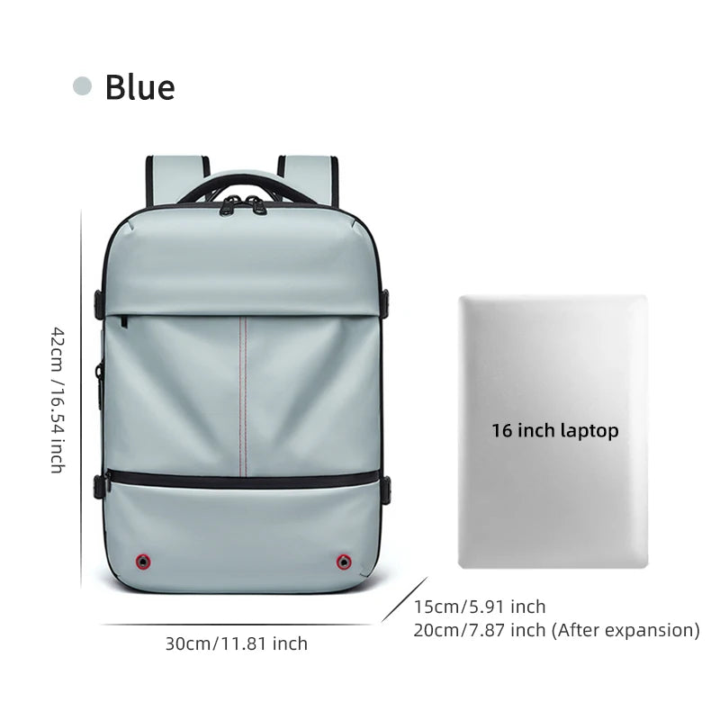 Travel Women Backpack 16 inch vacuum compression Laptop Backpack USB charging school Backpack Extended Hiking Business backpack