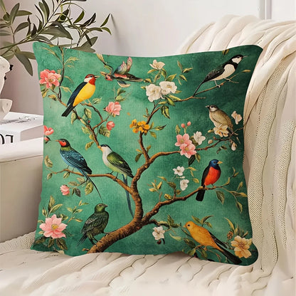 Exotic Bird Style Pillow Cover | 18X18 Inches | Hand Washable | Decorative Pillows for Sofa, Living Room, Bedroom, And...