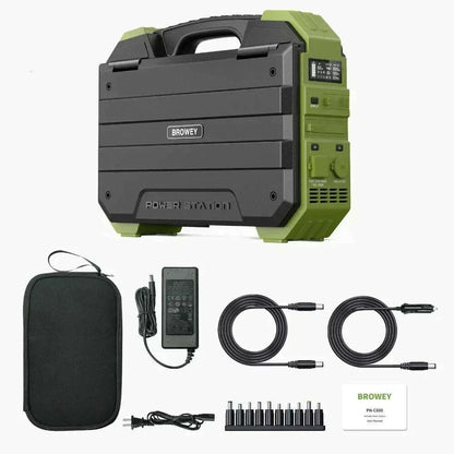 Portable Power Station 614.4Wh LiFePO4 Battery with 110V/600W(Peak 1200W) Pure Sine Wave AC Outlet for Outdoor Camping