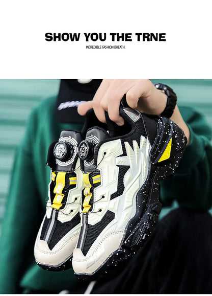 Men's Sport Shoes Thick Bottom Casual Style Fall Fashion Trendy Brand Hong Kong Style Old Dad Shoes Breathable Mesh Upper - Kimlud