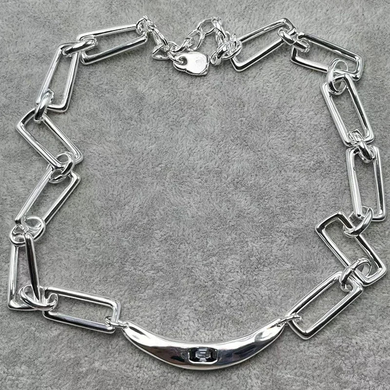 2025 Summer New Bestseller Shiny and Beautiful Blue Crystal Necklace, Women's Jewelry Gift