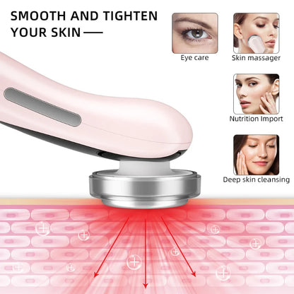EMS Facial Massager LED Light therapy Sonic Ion Vibration Skin Tightening Face Lifting Anti Wrinkle Beauty Device Skin Care Tool