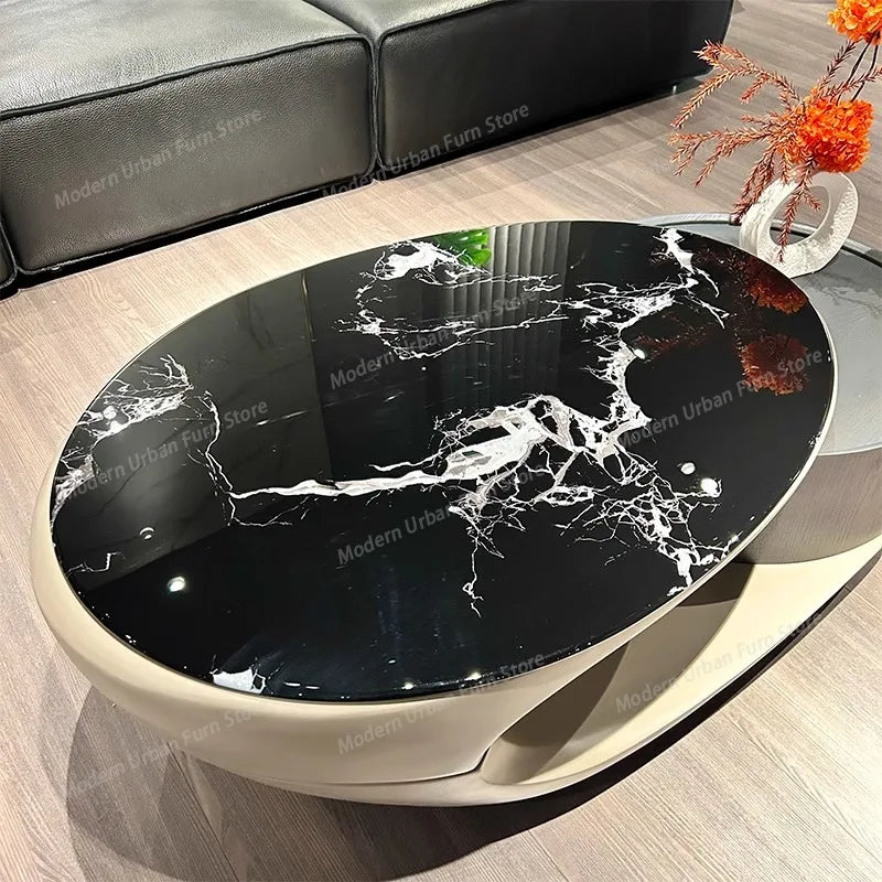 Nordic Modern Furnitures for Garden Coffee Sedentary Round Coffee Table Motorhome Living Room Coffee Table Luxury Furniture - Kimlud