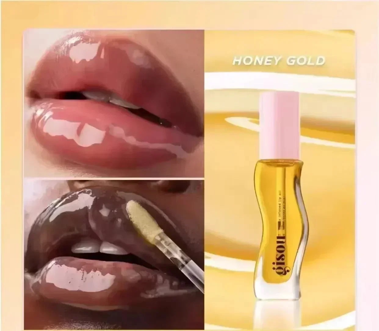 2025 New Gisou Honey Watermelon Strawberry Essence Lip Oil Lipstick Moisturizing Reduce Lip Lines Liquid Gloss Makeup Lips Care