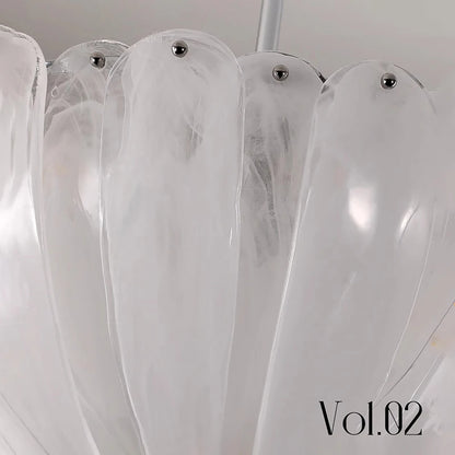 LED Flower Bud Home Living Room White Cloud Glass Pendant Light LED Lamp Ceiling Chandelier Italy Design Lighting Fixture Lustre - Kimlud