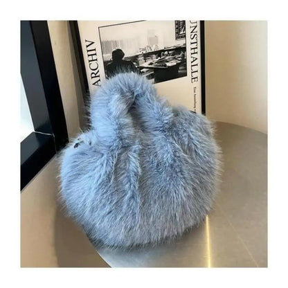 1 Pcs New Ladies Crossbody Large-capacity Plush Bag Handbag Imitation Fur Women's New Banquet Party Handbags Cute Bucket Bag