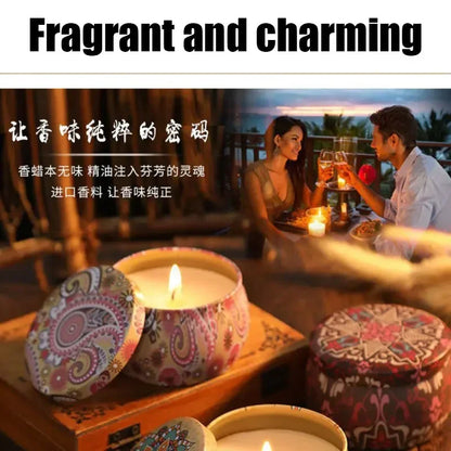 Gbbma A box of notes Scented candles Use natural dried flowers candles For indoor aromatherapy