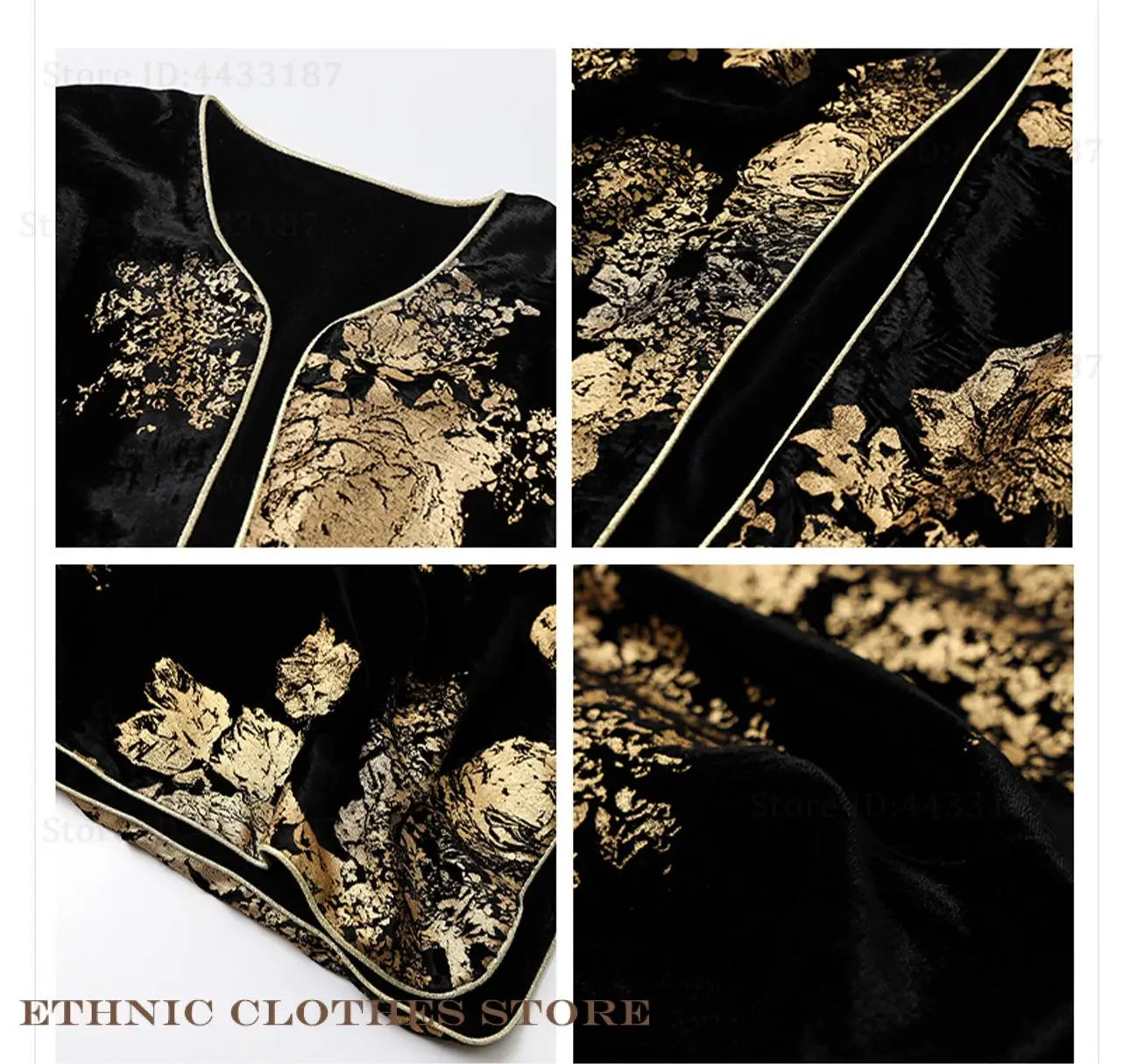 New Chinse Style Kimono Cardigan Cheongsam Autumn Winter Luxury Velvet Bronzing Qipao Hanfu Jacket Coat Elegant Haori Yukata Top