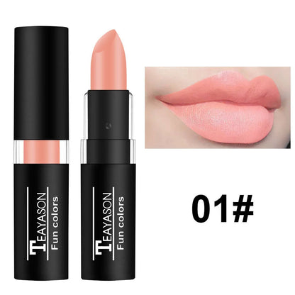 Punk Dark Wine Red Lipsticks Waterproof Easy To Color Makeup Sexy Red Lipstick Matte White Black Lip Gloss Facial Body...