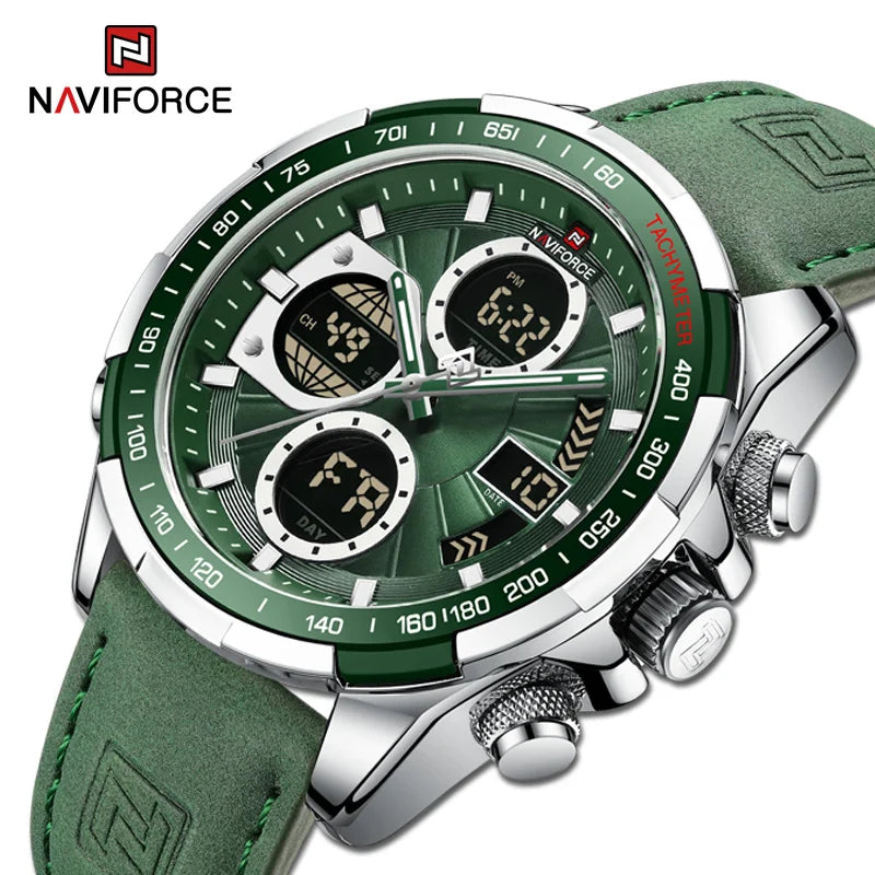 NAVIFORCE Fashion Military Watches for Men Luxury Original Sports Chronograph Watch Waterproof Quartz Clock Digital WristWatch - Kimlud