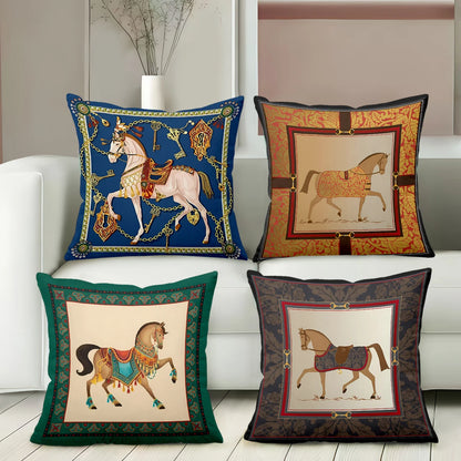 Stylish Horse Patterned Cushion Covers For Home Decor Polyester pillowcase, sofa decorative cushion cov Headboard Pillow...