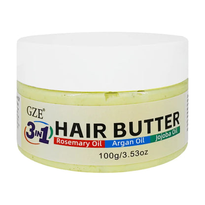 GZE 3 in 1 Hair Butter Nourishing Cream with Rosemary, Argan & Jojoba Oils for Deep Conditioning, Frizz Control, Stong Hair Root - Kimlud