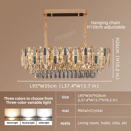 Ceiling for Dining Room Modern Led Crystal Chandelier Ceiling Hanging Lamp for Living Room Villa Loft Pendant Lighting |...