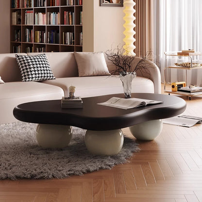 Black Modern Side Table Round Organizer Minimalist Unique Coffee Tables Premium Nordic Tavolino Da Salotto Home Furniture - Kimlud