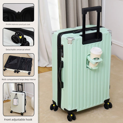 Japanese Import Luggage Women's New Arrival Multi-Functional Hook Boarding Bag Universal Wheel 24 Pull Rod Men's Password Suitcase