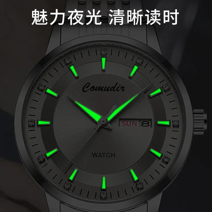 Fully Automatic Non Mechanical Men's Watch Men's Hollowed Out Waterproof Tide Glow in The Dark Dual Calendar