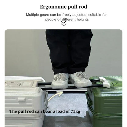 Expandable Hard-Side Trolley Luggage Set with Side Opening - Carry-On & Checked Suitcases, Anti-Shock & Password Lock