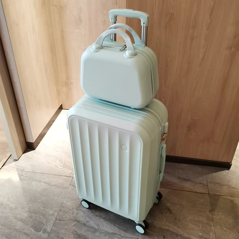 Large Capacity Suitcase Lightweight Suitcase Set 20 Inch Carry on Cabin Suitcase Trolley Luggage with Cup Holder