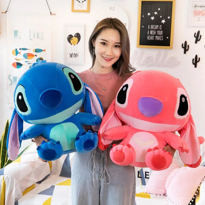 20-60cm Giant Size Lilo & Stitch Couple Models Cartoon Stuffed Plush Anime Plushs Toys Pendant Toy Pillow Kids Birthday Gift