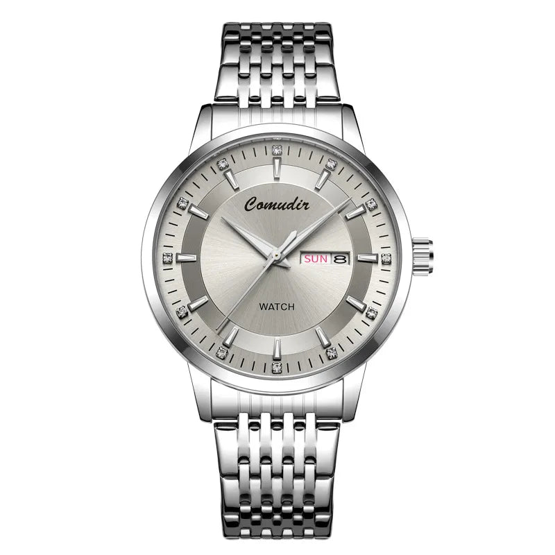 Fully Automatic Non Mechanical Men's Watch Men's Hollowed Out Waterproof Tide Glow in The Dark Dual Calendar