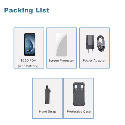TC60 6.0-inch PDA Rugged Android Smart Terminal 2DBarcode Scanner with WIFI Bluetooth High Quality Mobile Industrial RFID - Kimlud