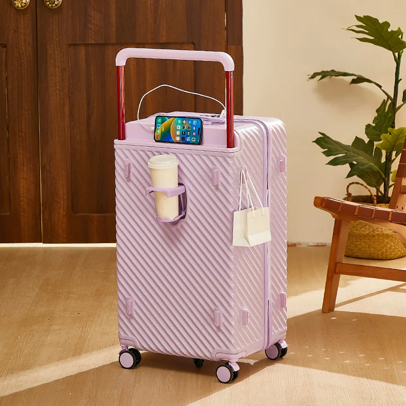 20/24/28/32 inch Wide Handle Travel Suitcase Carry-on Luggage Multifunctional Password Trolley Case With Wheels Rolling luggage