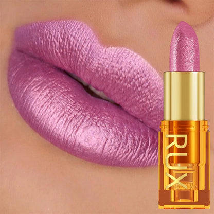 16 Colors 1PC Metallic Lipstick Long Lasting Glitter Pink Red Lip Glaze High Pigment Lip Tint Korean Makeup Shiny Lip Gloss