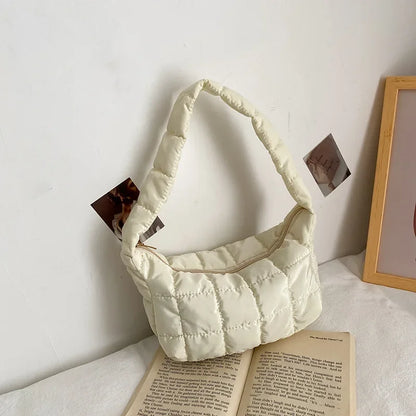 New Fashion Women Lady Shoulder Underarm Bag Solid Color Soft Plush Handbag Fluffy Totes Purse Autumn Winter Shopping Bag