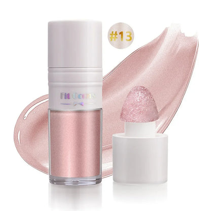 14 Colors Matte Liquid Blush Contour Highlighter Waterproof Long Lasting Sponge Brush Head High Pigment Blusher Brighten Bronzer