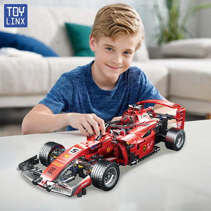 455PCS F1 RC Race Cars Sets MOC Remote Building Blocks Control Car DIY Kits Building Toys for Kids Christmas Halloween Gifts