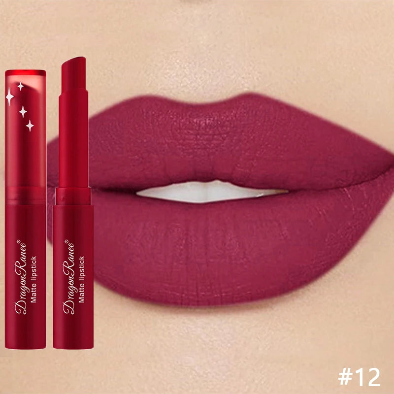 Nude Matte Lipstick Waterproof Nude Pink Lip Sticks Not Fading Sexy Red Velvet Lipsticks for Women Make Up Lasting Lip...
