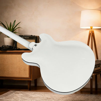 White DG-335 6-String RoseWood Fingerboard Maple Body Unisex Electric Guitar Free Shipping | Kimlud Professional Luxury Table