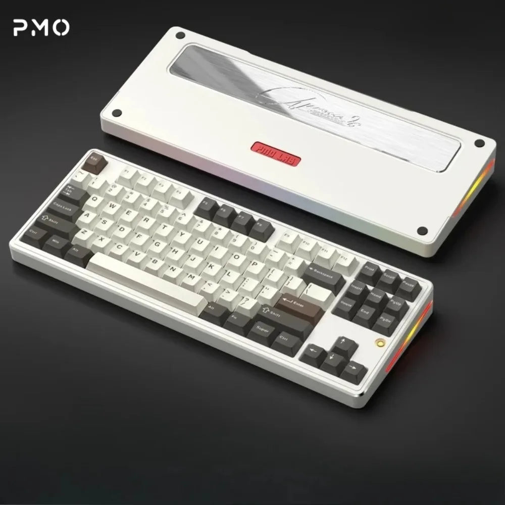 PMO Aurora80 Mechanical Keyboard Wireless Tri-mode Gasket/TOP Hot-Swap RGB Custom Aluminum Office Gaming Keyboard PC...