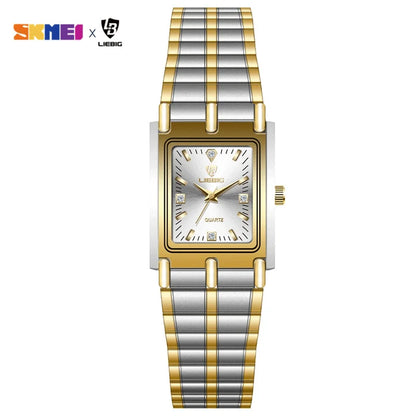 2022 Luxury Gold Steel Bracelet Wristwatches Female Male Clock Golden Quartz Watch For Men Women Watches relogio masculino L1018