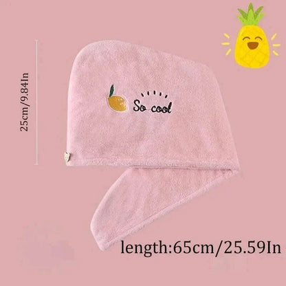1pc Quickly Dry Hair Hat Super Absorbent Soft Bathroom Women Head Towels Girls Cute Hair Towel Hair Dry Wrap Bonnets