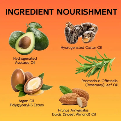 100ML Men's Castor Oil Curling Cream with Rosemary and Peppermint to Control Curling